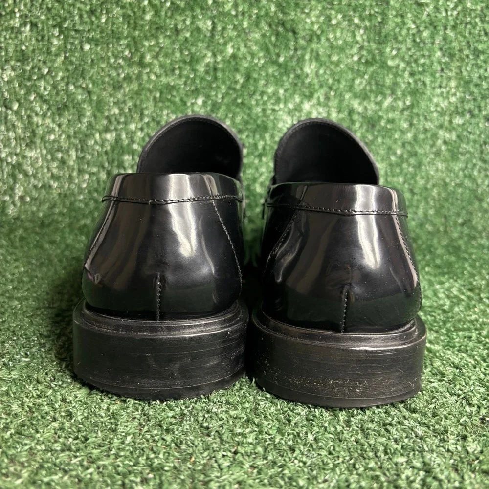 Salvatore Ferragamo Patent Leather Penny Loafers Dress Shoes Black Womens 10‎ C